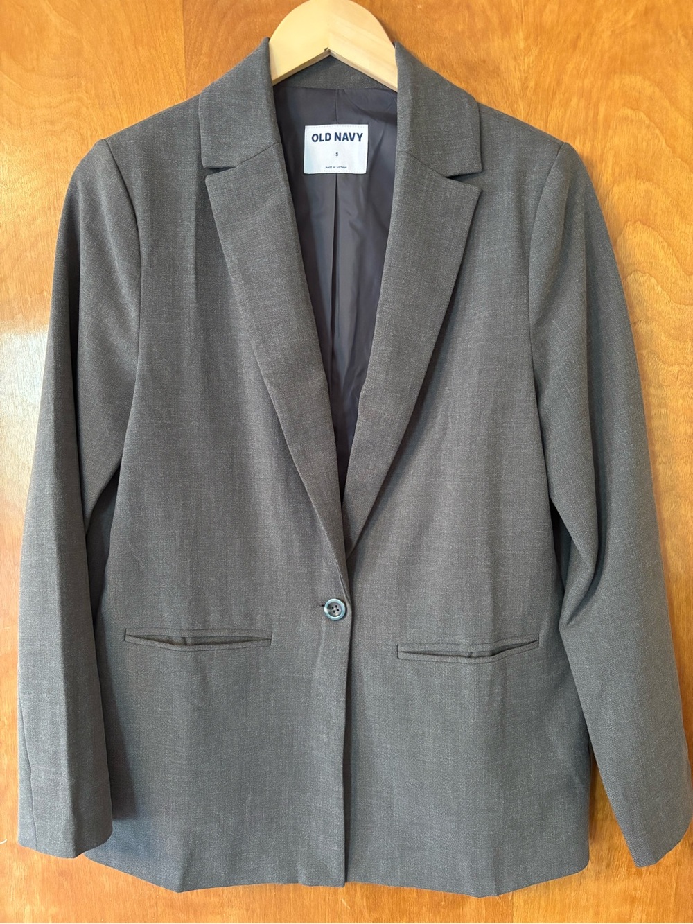 Old Navy Women's Grey Single-Button Blazer